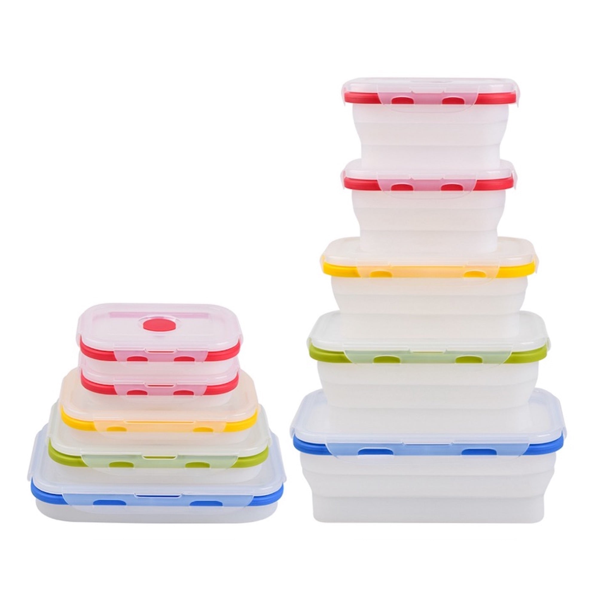 Collapible Container Collapsible Food Storage Containers, 5-Piece, Mixed Sizes – Ecoberi
