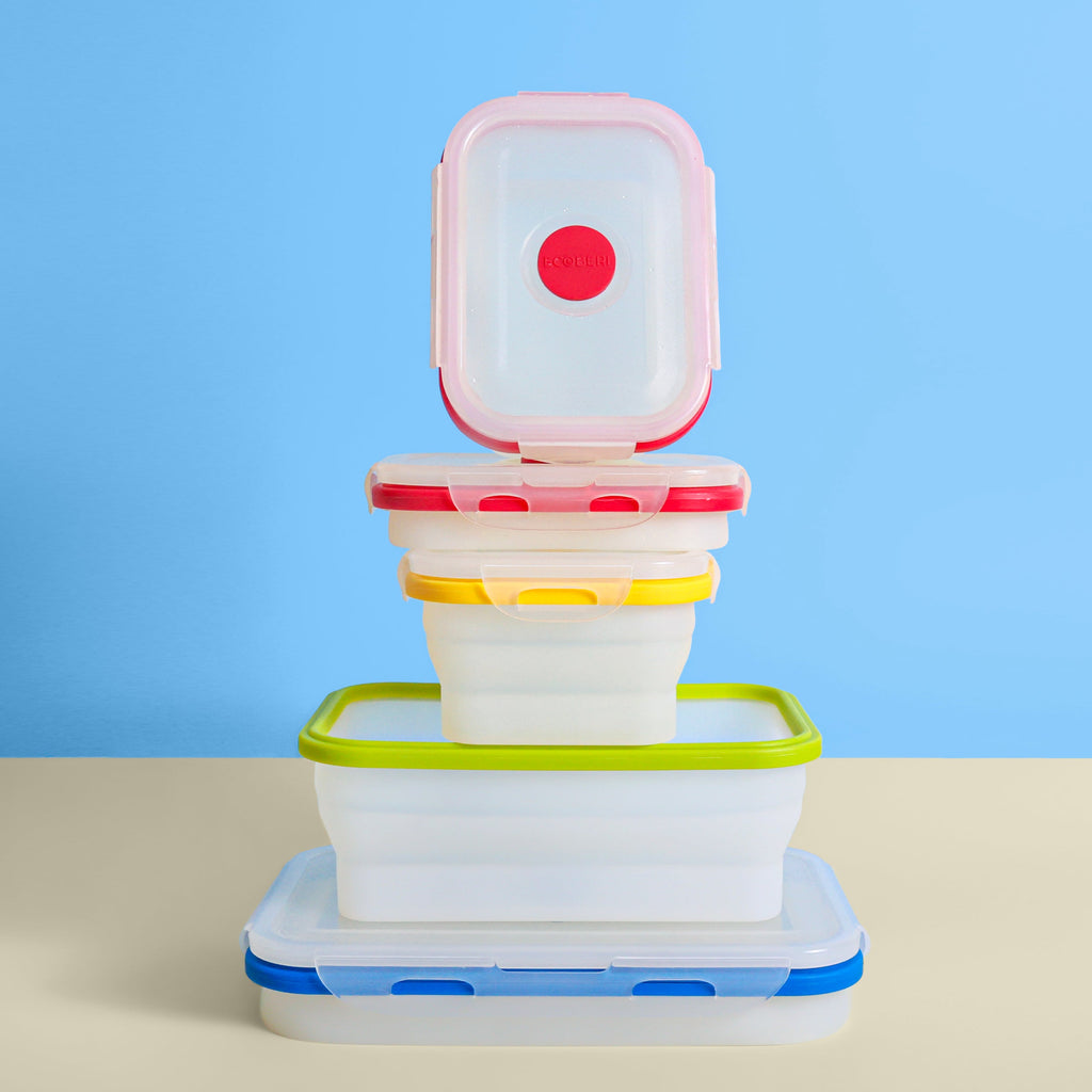 Collapible Container Collapsible Food Storage Containers, 5-Piece, Mixed Sizes – Ecoberi