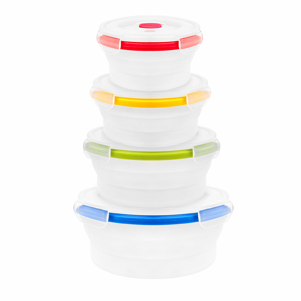 Collapible Container Round Collapsible Food Containers, 4 pc Set – Ecoberi
