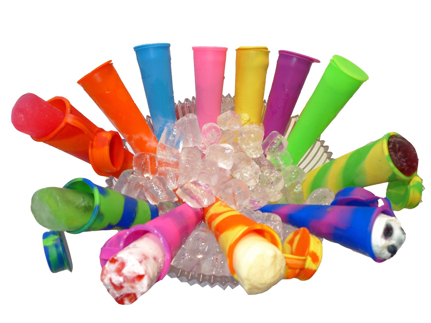 Premium Silicone Popsicle Molds - 6 Pack - Ice Pop Maker - Fun Vibrant  Colors!
